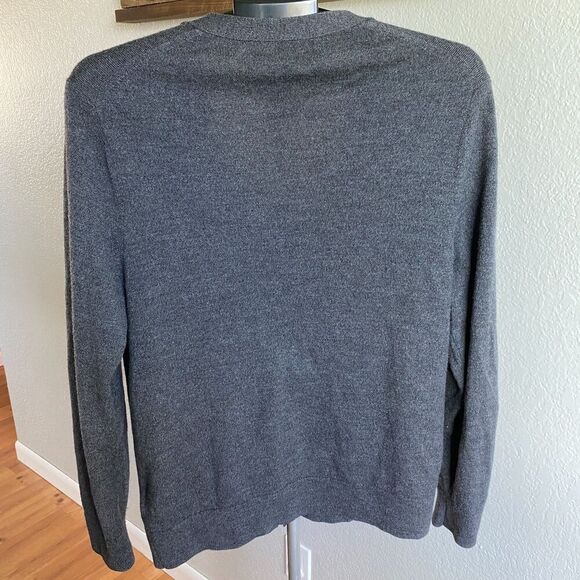 Set of 2 Banana Republic 100% Extra Fine Merino Wool by Baruffa Sweaters Mens L - Picture 7 of 9